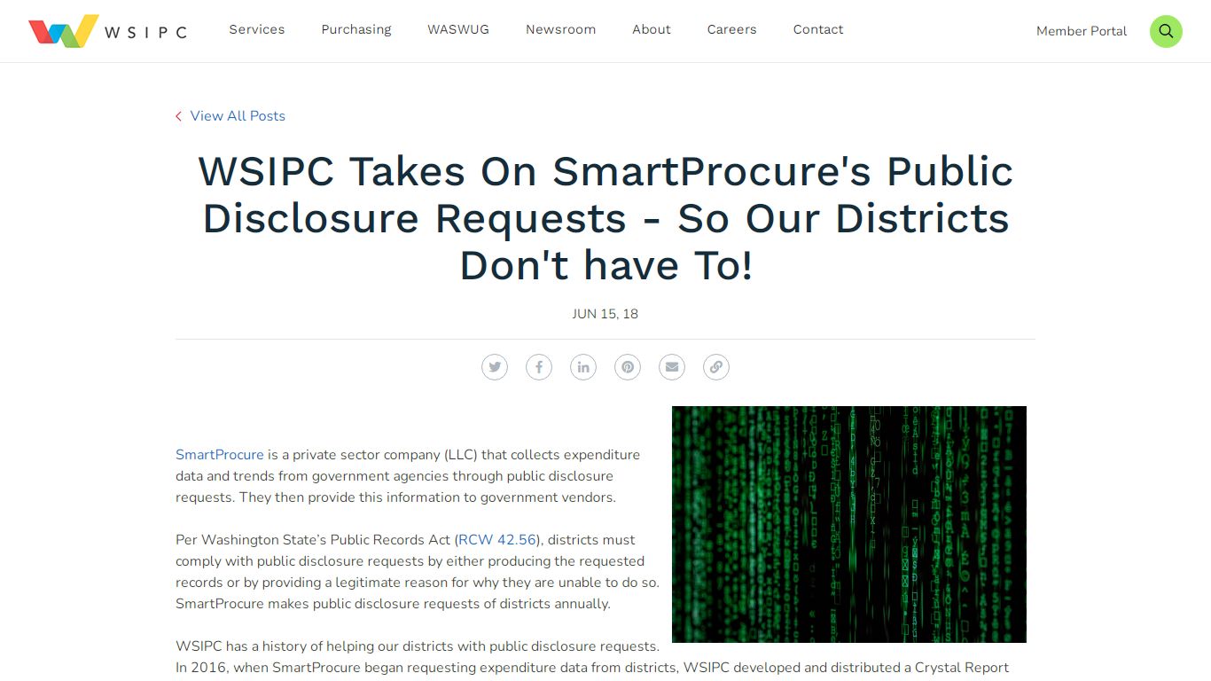 WSIPC Takes On SmartProcure's Public Disclosure Requests ...